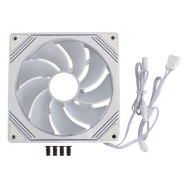 ARGB Chassis Fan, RGB Cooling Fan 140x140x25mm with Synchronized LED, Quiet, for CPU Cooler, PC Case (Reverse White)