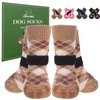 EXPAWLORER Dog Socks to Prevent Licking Paws,4 Pcs Double Sided