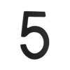 Beslagsboden V025 House Number 5"Villa of Oxidized Brass in Black
