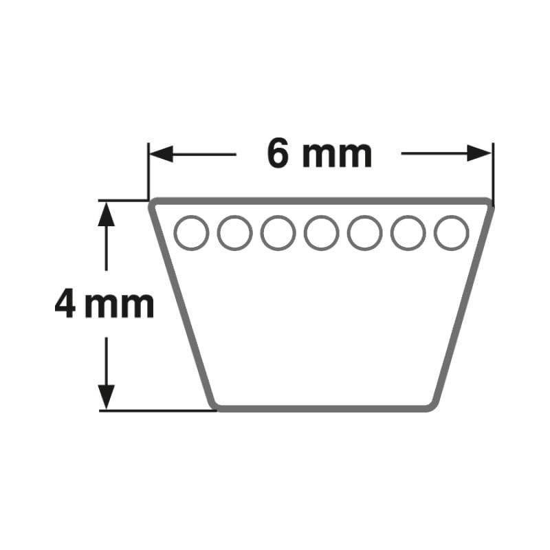 ConCar Classic V-Belt Sheathed Profile 6 x 4 x 400