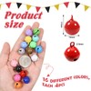 Toaob 64 Pieces Bells Metal Bells 14 mm Colourful for