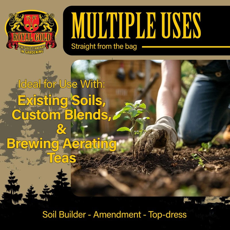 Royal Gold Worm Castings Soil Amendment & Organic Fertilizer -
