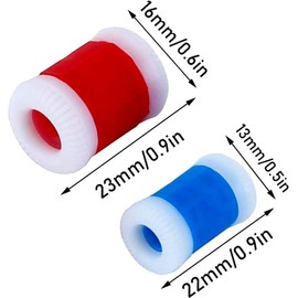 10Pcs 2 Sizes Plastic Knit Counter Knitting Crochet Stitch Marker Row Counter for Recording The Number of Weaving Rows - 5 Large and 5 Small Knitting and Crochet Notions (Red,Blue)