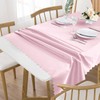 Manyshofu Pink Satin Tablecloth Rectangle 60 x 120 Inch -