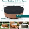AKEfit Round Hot Tub Cover, 600D Polyester Waterproof for Hot