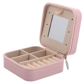 TOVINANNA Travel Jewelry Organizer Case with Zipper Closure Multiple Compartments for Necklaces Rings Bracelets for Bridesmaids and Weddings