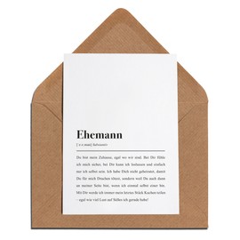 Husband Card with Envelope - Husband Definition