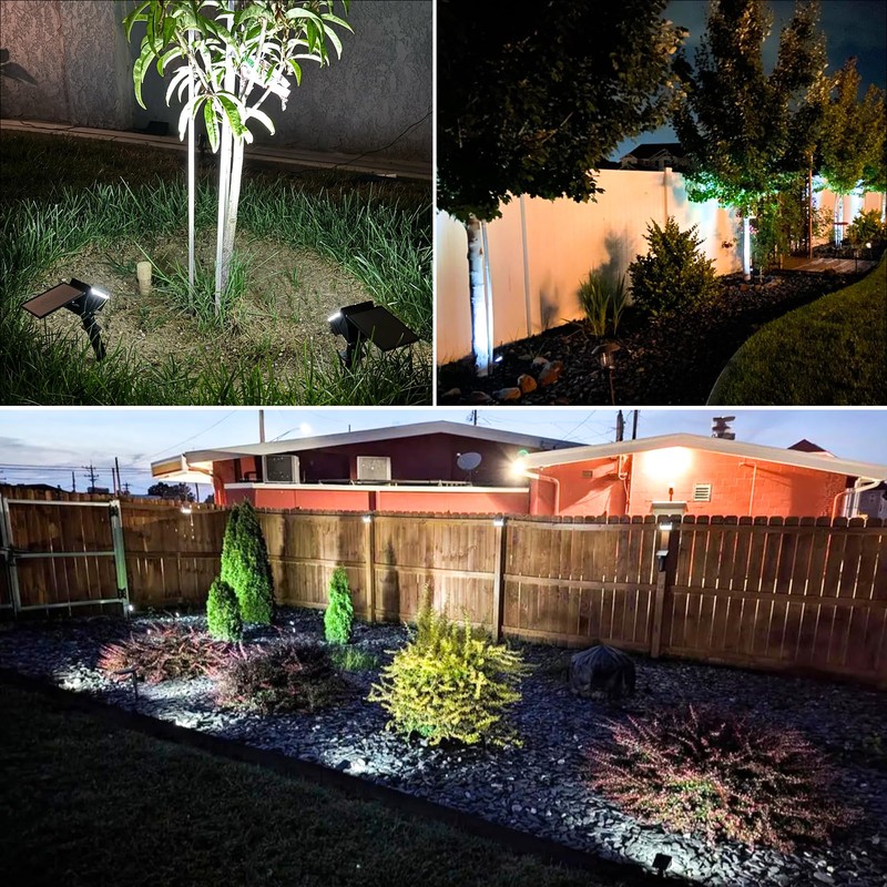 VOLISUN Solar Spotlight Outdoor, IP67 Waterproof Solar Landscape Spot Lights，Uplights