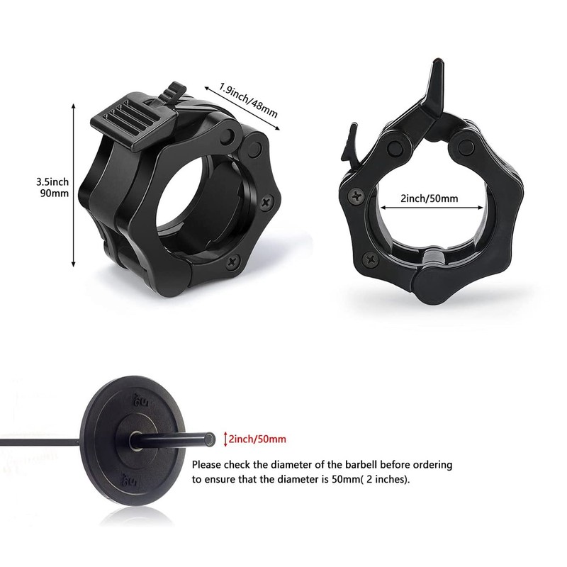 Hsthe Sea Sports Barbell Lock Collars, Olympia Quick Release, 50