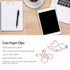 100Pcs Cute Paper Clips Cherry Hummingbird Style Electroplated Metal Gold