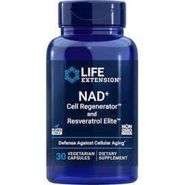 NAD+ Regenerador Celular y Resveratrol Elite, NIAGEN nicotinamida ribósido, Trans-resveratrol, quercetina, Fisetina, para longevidad, energía y estrés oxidativo, 30 cápsulas