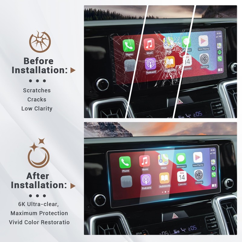 YEE PIN Kia Sorento 2022-2024 Screen Protector for 10.25In Navigation
