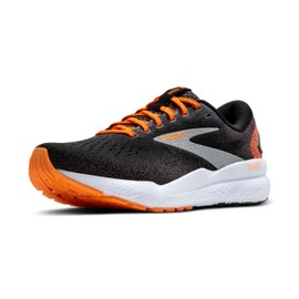 Brooks Brooks Men's Ghost 16 Neutral Running Shoe - Black/Orange/White - 12.5 Medium
