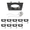 ledscom.de RIR Ceiling Mounting Frame Black Matt Square (LED/Halogen/GU10/MR16/PAR16/50 mm)
