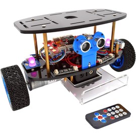 Adeept Self-Balancing Robot Car Kit(Compatible with Arduino DIE), STEM Projects Kit, Robotics & Engineering Kit, Programming Set, Line Tracking, Ultrasonic Sensor, IR Wireless Remote Control