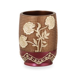 Popular Bath Ombre Rose Design Tumbler, Burgundy