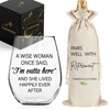 Innfueunun Funny Retirement Wine Glass Gifts for Women