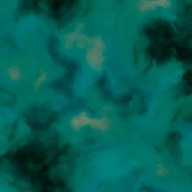 QT Fabrics Lion's Pride 28915 QG Aqua/Green Clouds