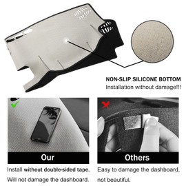 Dash Cover for Tundra Accessories 2022 2023 2024 2025 2026 Dashboard Cover Anti-Slip Center Console Dash Mat Protector Sunshade Pad No Glare for Tundra, Black Trim