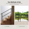 VIVOSUN Iron Outdoor Handrail,3-4 Step Stair Railing, 54"x36" Fits 1
