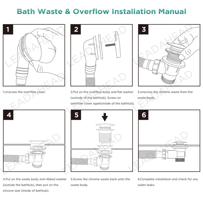 Clicker Bath Waste Waste with Overflow G1 1/2" Pop Up