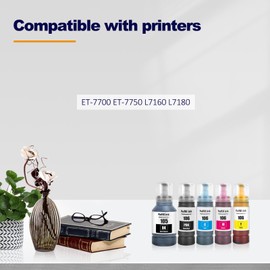 LAIPENG 105 106 Ink Compatible with Epson 105 106 for ET-7700 ET-7750 L7160 L7180 Printer 5-Colour Multipack (Black/Photo Black/Cyan/Magenta/Yellow)