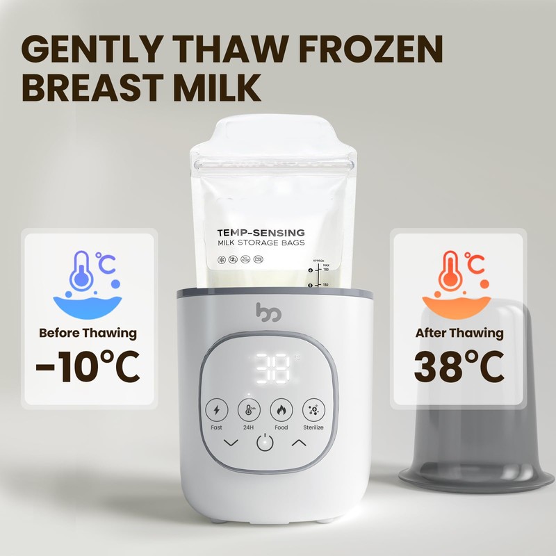 Baby Bottle Warmer, Warms Baby Feeds to Body Temperature in
