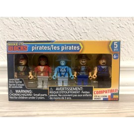 MAKE-IT BLOCKS MAKE IT BLOCKS Choose Your Figure 5 Pack BLOCK ACTION FIGURE TOYS (BRAND NEW) - Pirates