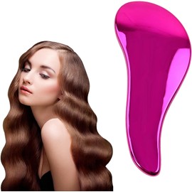 Rose Red Detangling Comb,RUAKIVA Cepillo para Cabello,Desenreda Tu Cabello Fácilmente,Cepillo Desenredante con Cerdas Suaves para Cabello Húmedo,Seco,Fino,Grueso y Rizado,Peine Antienredos y Antifrizz,Regalo de Moda,Rojo Rosa