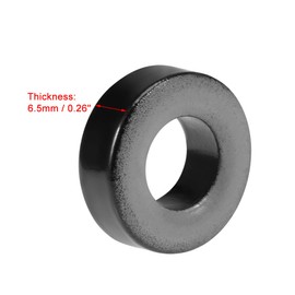 sourcing map 8 pieces 9.2 x 18 x 6.5 mm ferrite ring iron powder toroid cores black grey de