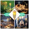Evelynsun Solar Outdoor Lights, Solar Torch Lights Outdoor Flickering Flame,