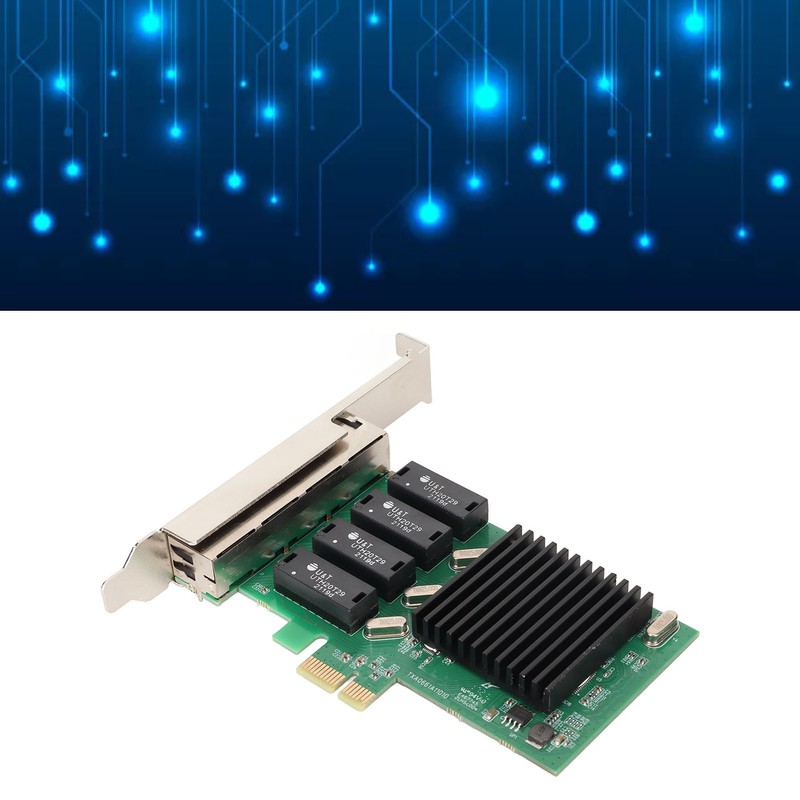PCIe Network Card 4 Port 1000Mbps Transmission PCI Express 1.1