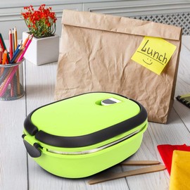 Deror Insulated Stainless Steel Thermal Lunch Box Food Container for Outdoor Picnic (One Floor)