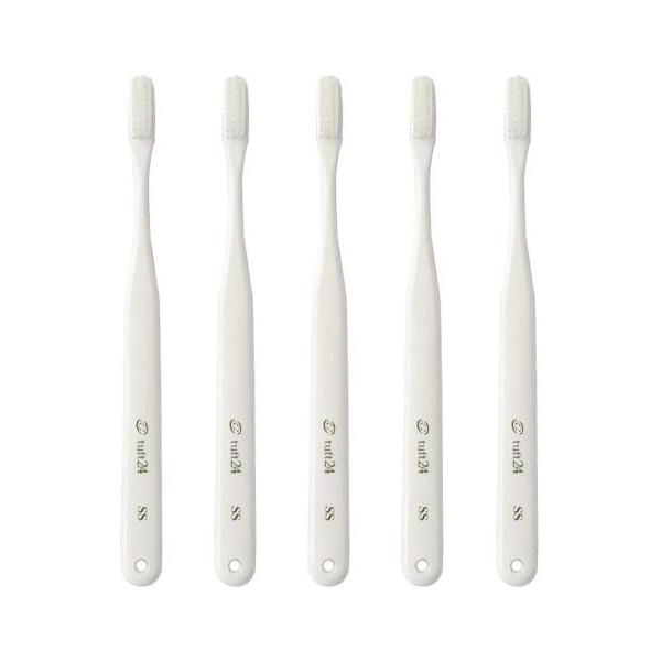 Dental Oral Care Tuft 24 SS (Super Soft), White, Set of 25