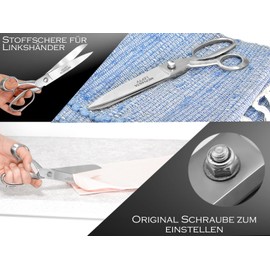Dressmaking Scissors Left-Handed Fabric Scissors 10 Inch Sharp Cut Textile Scissors Made of Stainless Steel for Fabrics Sewing Clothing (10 Inches)
