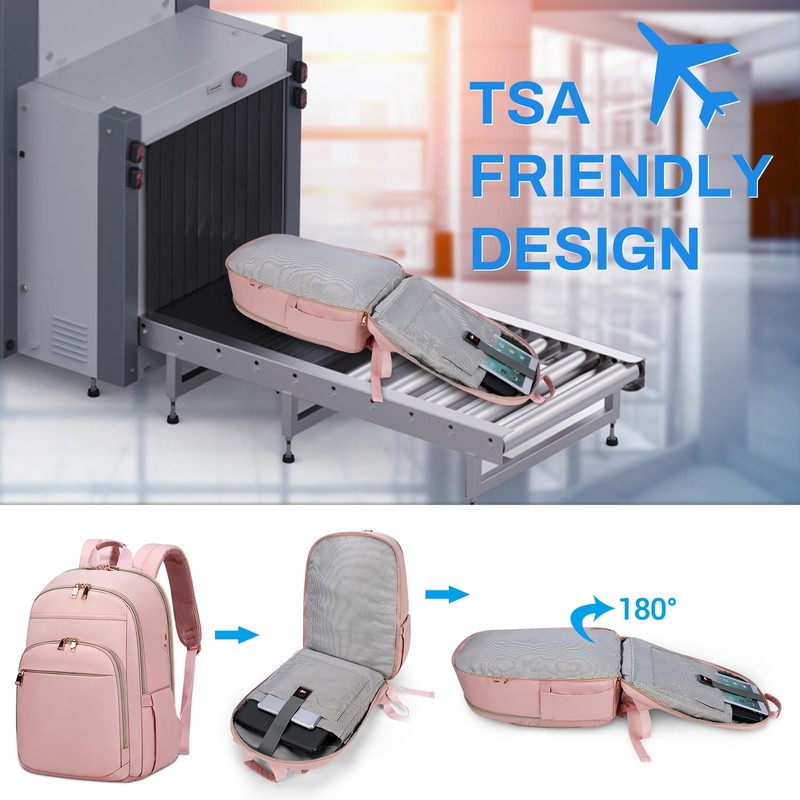 Laptop Backpack for Women 15.6 Inch Travel Backpack With USB