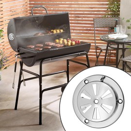 SUMNACON 8 Pcs Stainless Steel BBQ Smoker Air Vent Set, Adjustable BBQ Grill Smoker Exhaust Vent Stove Air Vent Replacement Smoker Parts for Adjusting BBQ Smoker, Grill Vents, Stove Airflow