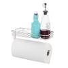 iDesign Classico Steel Wall Mounted Paper Towel Holder with Shelf