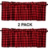 2 Pack Buffalo Check Plaid Window Valances Farmhouse Design Window
