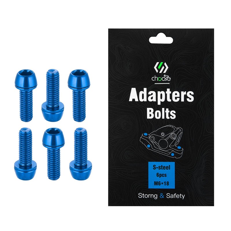 Chooee Bicycle Disc Brake Caliper Bolts, M6 X 18mm Caliper