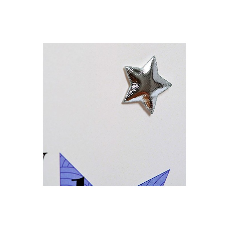 Claire Giles Hearts and Stars Happy Birthday Godfather Card,blue