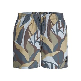 JACK & JONES Men's Jpstmaui Jjswim Ocean Days AKM, Silver Sage, L