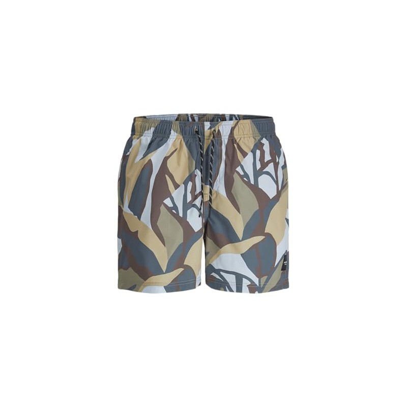 JACK & JONES Men's Jpstmaui Jjswim Ocean Days AKM, Silver