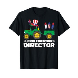 4th Of July Fireworks Tractor Farm Boys Patriotic Farmer T-Shirt