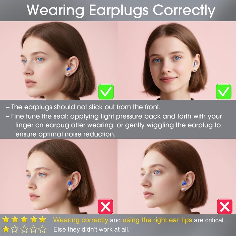 HeyEars Ultra Soft Ear Plugs for Sleeping, Noise Sensitivity, Passive