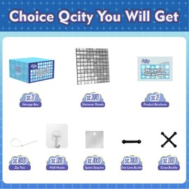 Qcity Silver Shimmer Wall Backdrop, 24PCS Square Sequin Glitter Backdrop Panel for Birthdays, Wedding, Anniversary, Graduation, Engagement, Baby Shower and Disco Party Decoration