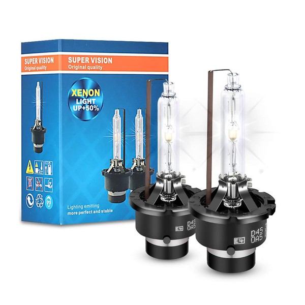 D4S/D4R 6000K Xenon HID Replacement Bulb White Metal Stents Base