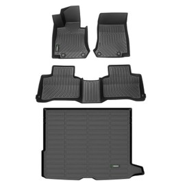 ANBINGO®Floor Mats & Cargo Liner for 2016-2022 GLC 300/350e/AMG 43/AMG 63(Not for Coupe) All Weather Automotive TPE Liners Set Anti-Slip Waterproof Floor Liners Accessories - Black