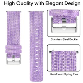 Blueshaweu Compatible with Zakotu Smart Watch Y66 Band, Breathable Nylon Woven Fabric Replacement Accessory Strap Compatible with Jugeman Y66, Coucur Y66, Zakotu Y66 Smart Watch 1.96 Inch (2 pack-A)