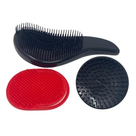 Wave Detangling Brush Set for Curly Hair, Thick, Straight & Natural Hair - Gentle Detangler Hair Brush for Women, Kids & Toddlers with Flexible Bristles -Hairbrush for Wet & Dry detangle